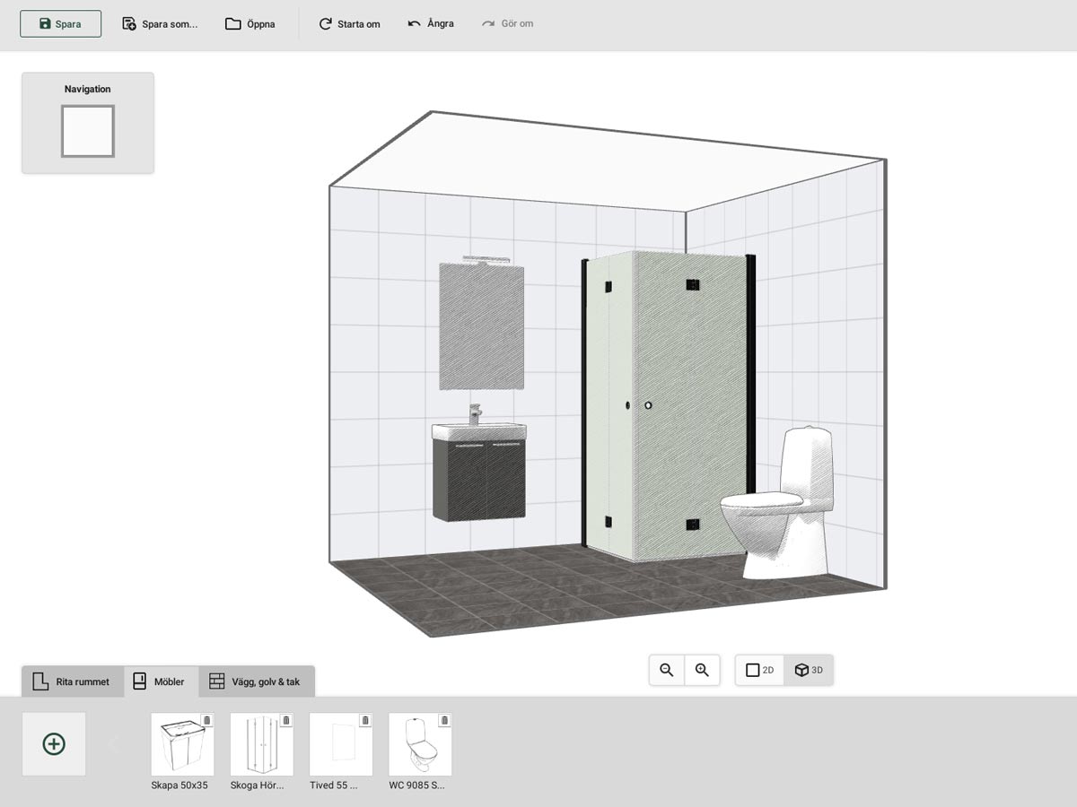 Rita badrummet i 3D