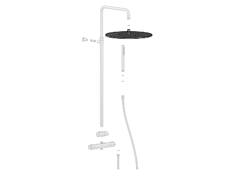 Takduschsil Ø400 krom