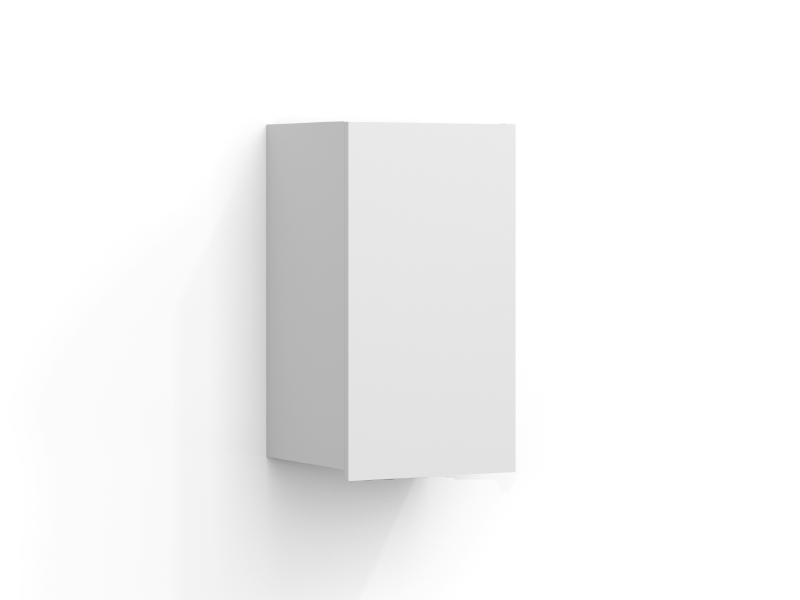 Väggmonterat badrumsskåp 70 x 40 cm med vit stomme och dörr i vit i stilren design för praktisk förvaring i badrummet.